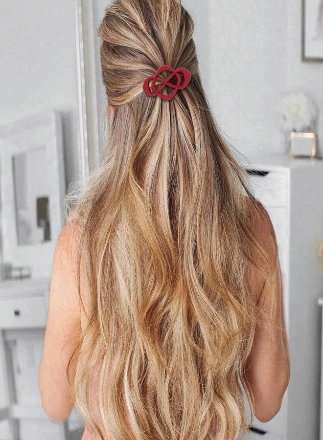 Amariver Hair Barrettes for Women 4packs Burgundy Hair Clips French Barrette Vintage HairClips f Stylish Accessories for Women Girls - Image 5